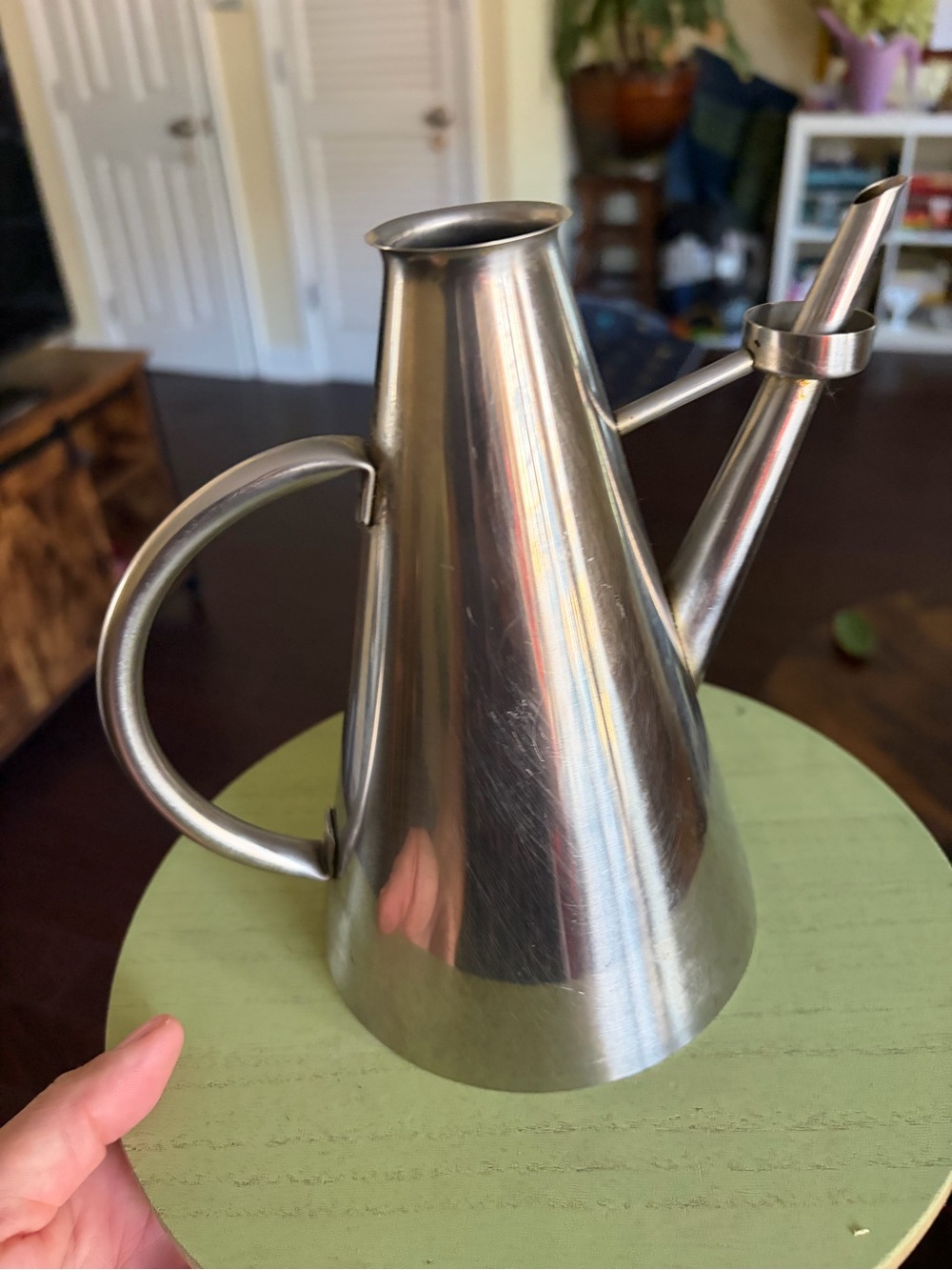 Stainless Steel Oil Pourer Pitcher - Silver